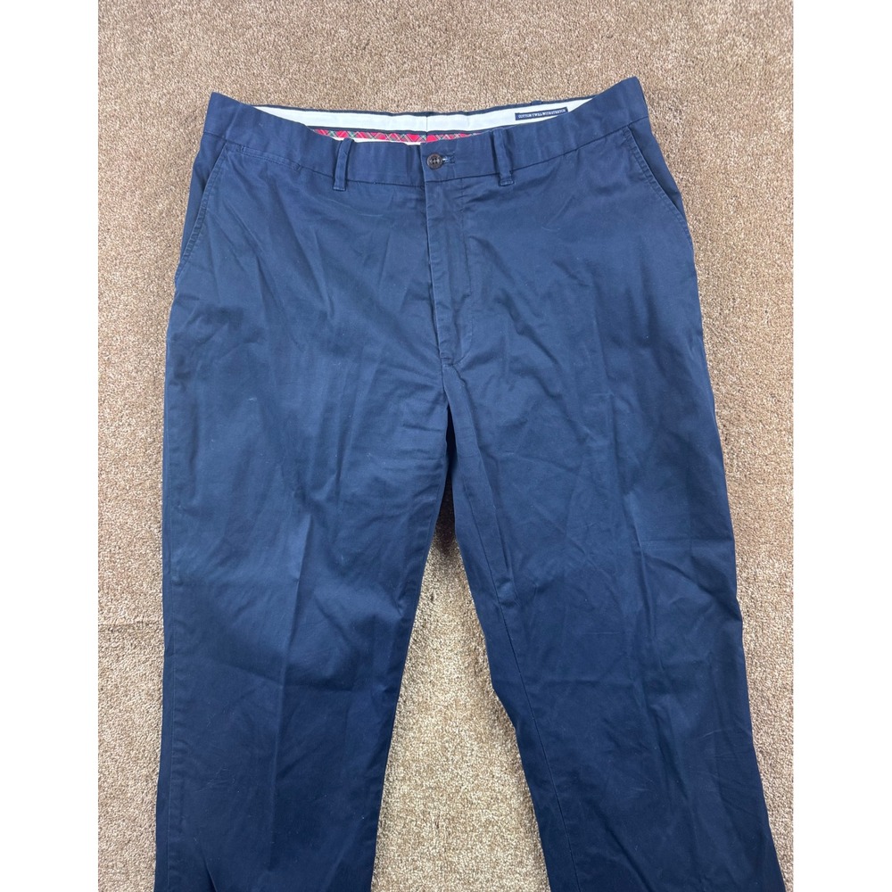 Polo Golf Ralph Lauren Mens Navy Blue Cotton Twill Stretch Pants 36x34 Straight - Picture 8 of 15